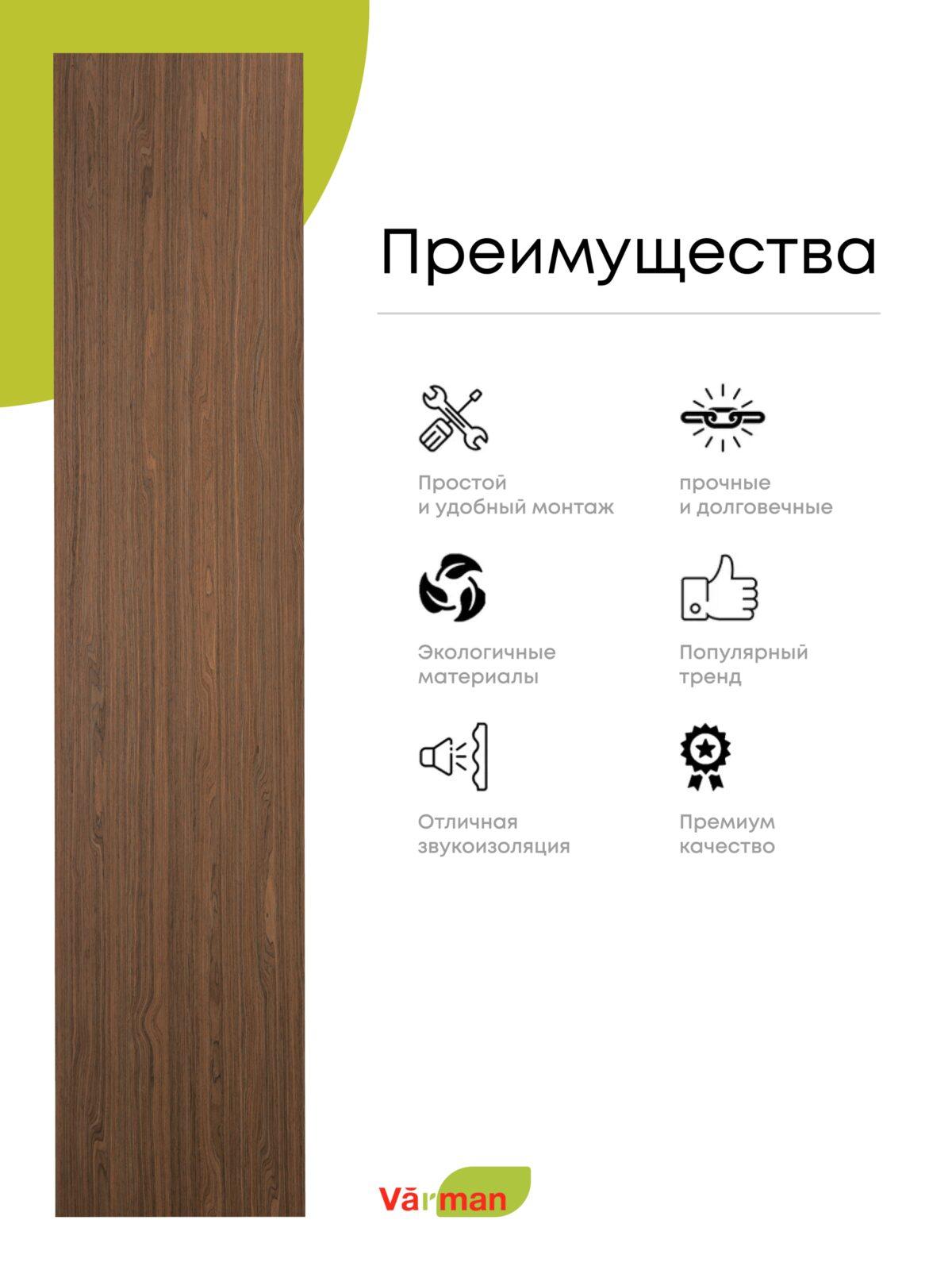 Панель стеновая, шпон ESPRESSO 35M, МДФ 10 мм, серия ONE, Varman.pro 2 Панель стеновая, шпон ESPRESSO 35M, МДФ 10 мм, серия ONE, Varman.pro — изображение 2